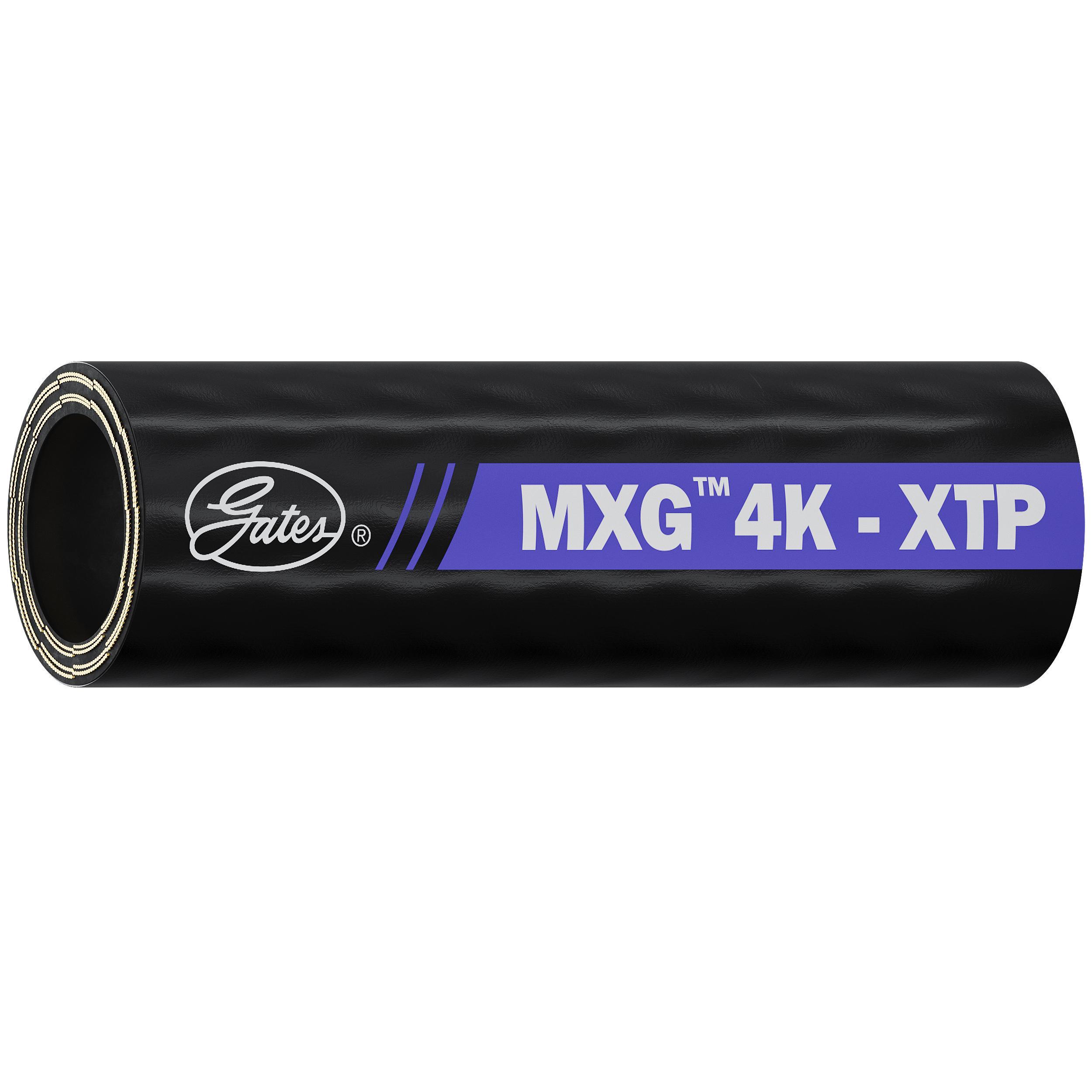 Hydraulic Hose, Flexible, Series: MXG4K, 0.38 in ID, 0.7 in OD, 330 ft. Length, 4060 psi Working, -40 to 250 °F, Nitrile, Black, Import