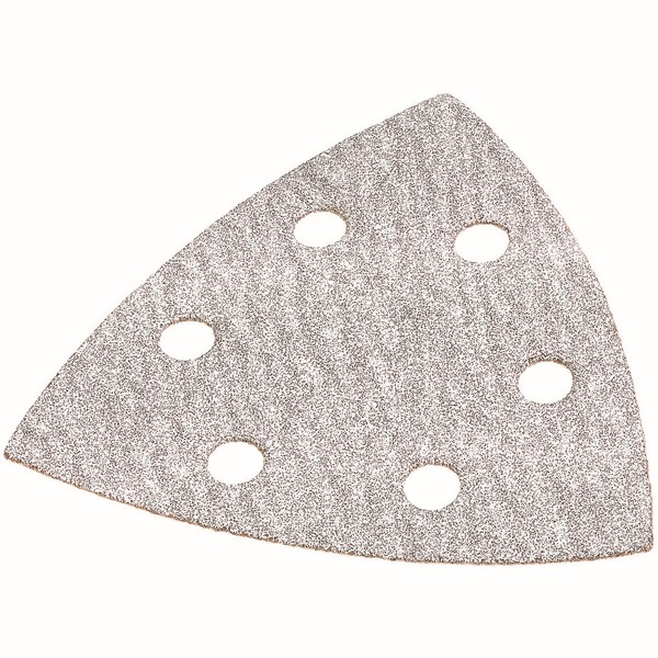 Oscillating Sanding Paper, Hook and Loop Triangle, For Use With: Sanding Platen, 3-3/4 in OAL, 80 Grit, Aluminum Oxide, Gray