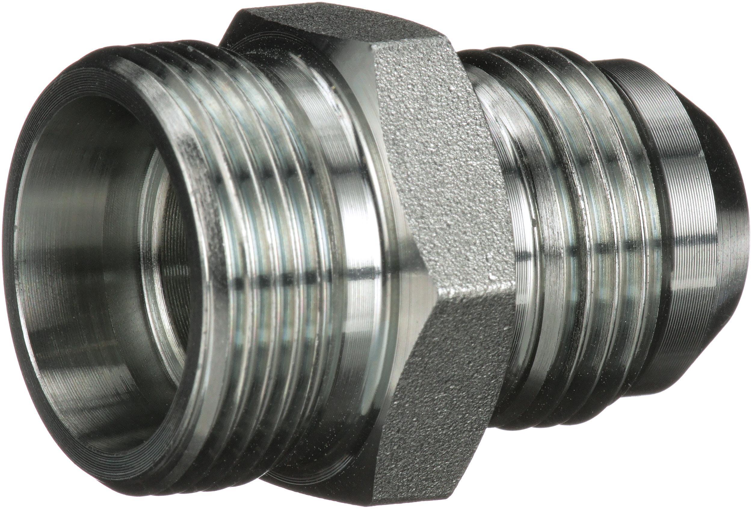 Hydraulic Adapter, High Pressure, Series: G63, M16 x 1.5 x 3/4-16 Nominal, Male x Male JIC 37 °Flare End Style, 6000 psi Pressure, Steel, Import