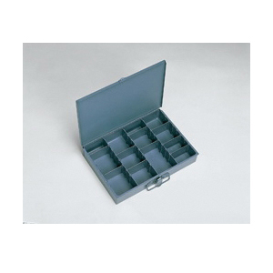 Compartment Box, Adjustable Small, 13-3/8 Inch Width, 9-1/4 Inch Depth, 2 Inch Height, 4 to 13 Compartments, 40 lb Capacity, Steel/Plastic, Powder Coated, Gray