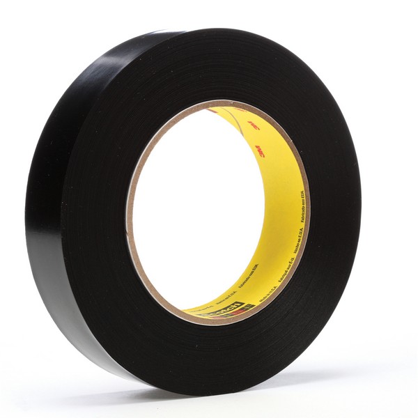 Vinyl Tape, Heavy Duty, 36 yd Length, 1 Inch Width, 10.4 mil Thickness, Black, Rubber Adhesive, Vinyl Backing, 32 in-lb Tensile Strength, 225 °F Maximum Operating