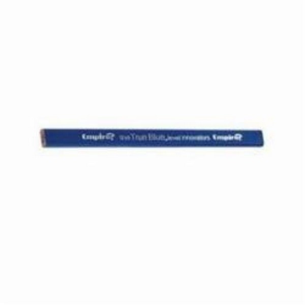 Carpenter Pencil, Medium Tip, 10 Barrel, Blue Barrel, 10 in Length, Graphite Lead, Soft Wood Barrel