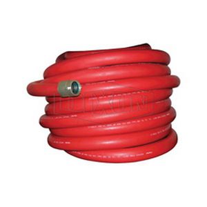 Fire and Utility Hose, Non-Collapsible, 1-1/2 Inch Nominal Size, NPSH, 100 ft Length, 200 psi Working, 70 °F Ambient, Red