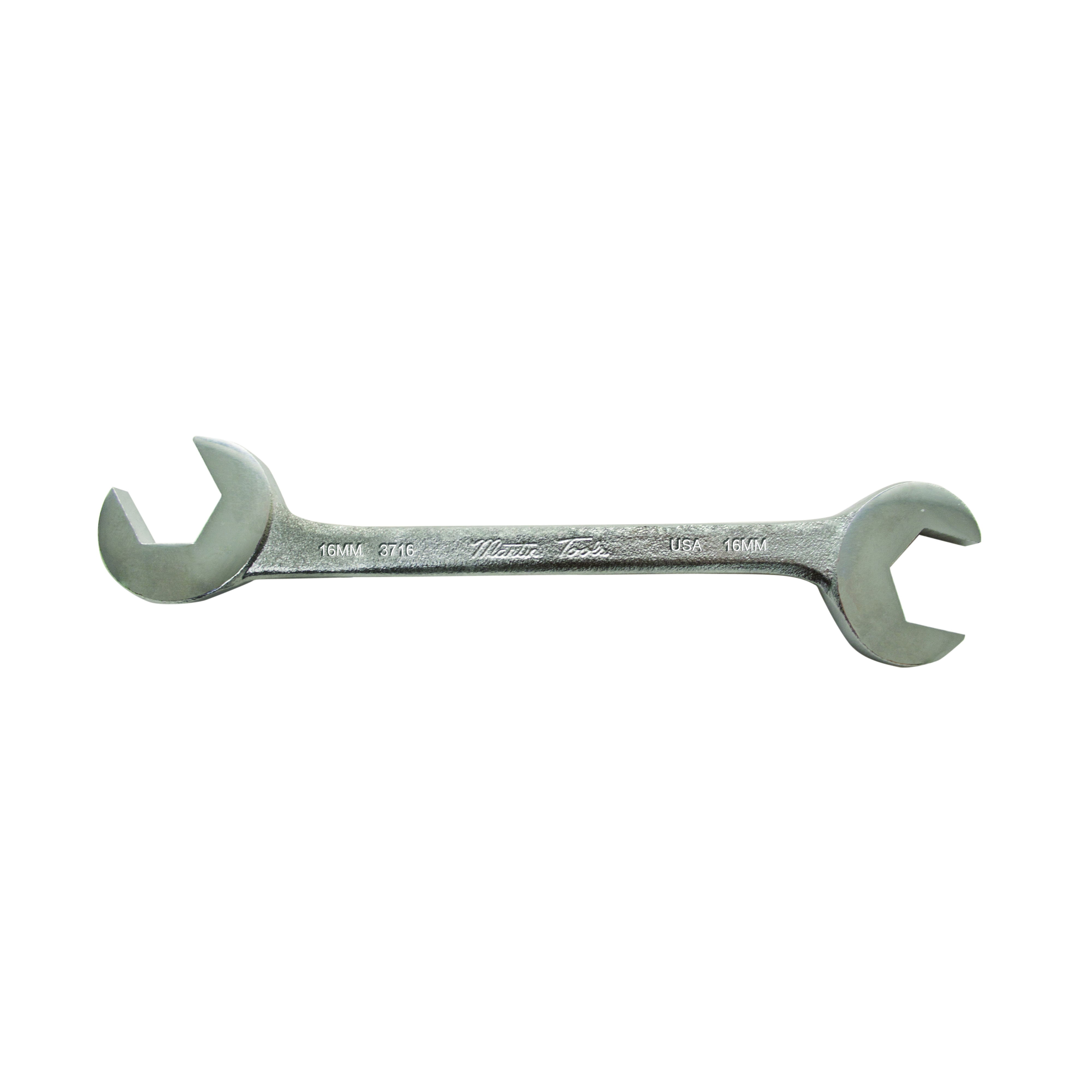 Angled Opening Hydraulic Wrench, Double Headed, Measurement System: Metric, 30 mm Wrench Opening, 254 mm Overall Length, 57.2 mm Open End Width, 7.9 mm Open End Thickness, 15 and 60° Head, Alloy Steel, Satin Chrome Plated