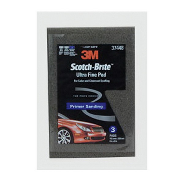 Hand Pad, 9 Inch Length, 6 Inch, Ultra Fine Grade, Silicon Carbide Abrasive, Gray Pad Color, Applicable Materials: Metal, Wood, Plastics and Composites