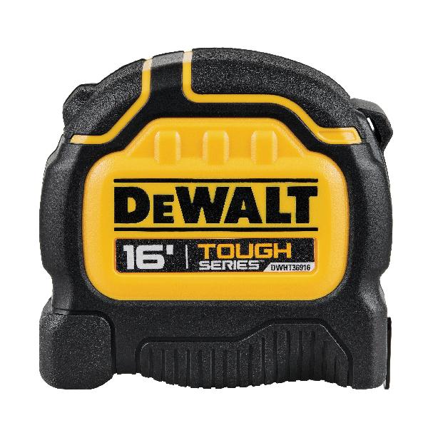 Tape Measure, 16 ft Blade Length, 1-1/4 in Blade Width, Steel Blade, Plastic Case