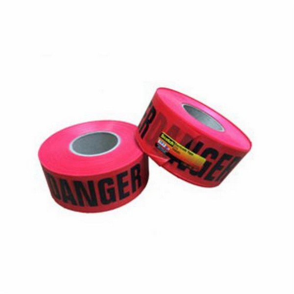 Barricade Tape, Above Ground, Series: 300, Legend: DANGER, Red, 3 Inch Width, 1000 ft Length, 3 mil Thickness, Polyethylene Film
