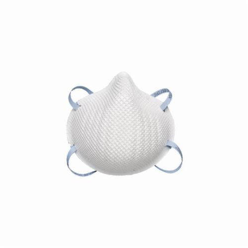 Particulate Respirator, Series: 2200, M/L, N95, 0.95 Filter Efficiency, Elastic Suspension, Resists: Non-Oil Based Particulates, Dura-Mesh® Shell/Softspun® Lining, White