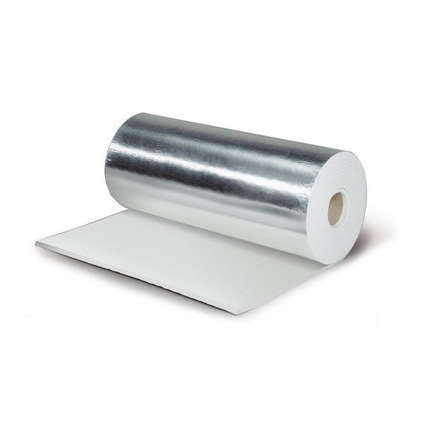 Endothermic Mat, 20 Foot Length, 24-1/2 Inch Width, Fire Rating: 4 hr, Specifications Met: ASTM E 84, ASTM E 119, ASTM E 1529, ASTM E 1725, Silver Exterior/White Interior, Endothermic