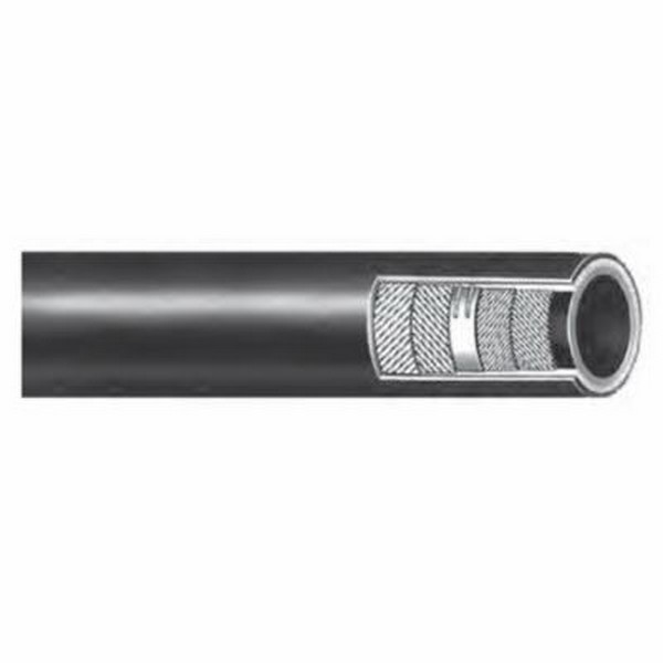 Super Black Petroleum Transfer Hose, 2 in Nominal, 2.59 in OD, 100 ft Length, 300 psi Working, -35 to 200 deg F, Nitrile Synthetic Rubber Tube/Neoprene Synthetic Rubber Cover, Wrapped, Black, Import