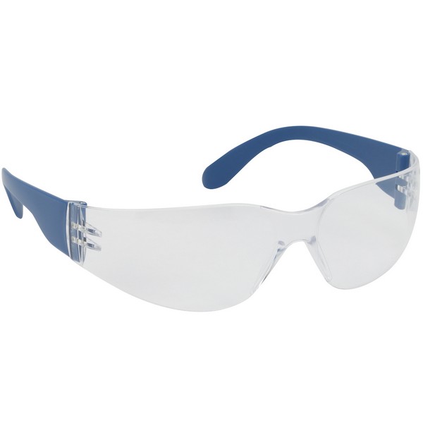Safety Glasses, Anti-Scratch/Auto Focus Z12 Metal Detectable, Universal Size, Clear Lens, Bouton Rimless Frame, Clear Frame