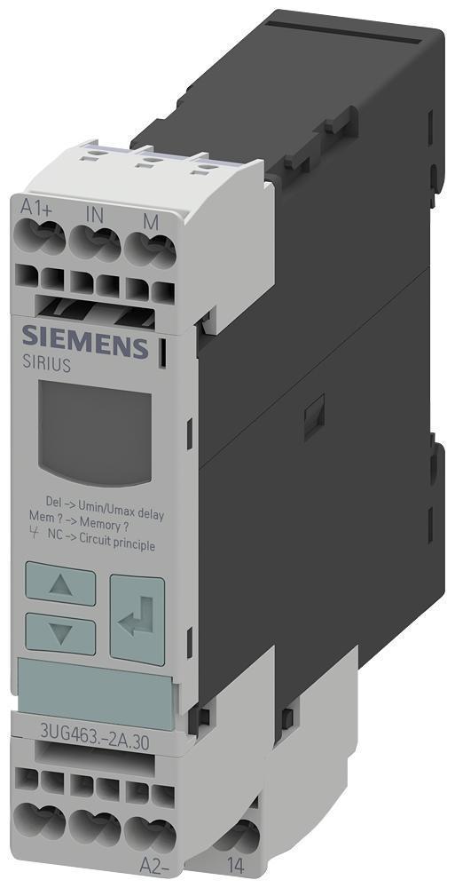 Digital Monitoring Relay, Voltage Monitoring, 10 to 600/24 VAC/VDC, 5 A, 50 to 60 Hz, Snap-On Mount, Spring Terminal, LCD, IP20 Enclosure, 22.5 mm W x 91 mm D x 94 mm H