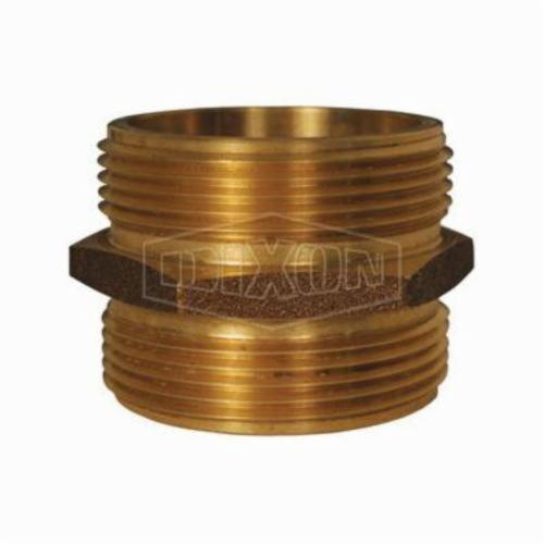 Hex Male Nipple, Double, 5 Inch Nominal, MNPT x Male NST (NH), Brass, Domestic