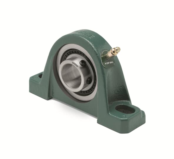 Pillow Block Ball Bearing Unit, Normal Duty, Series: 212, 60 mm Bore, Two-Bolt Base Mounting, Set Screw Locking Device, Single Lip Seal, Expansion, Steel, Powder Coated