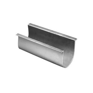 Conveyor Screw Trough, Angle Flange U-Shape, 10 Inch Diameter, 120 Inch Length, Steel, Painted