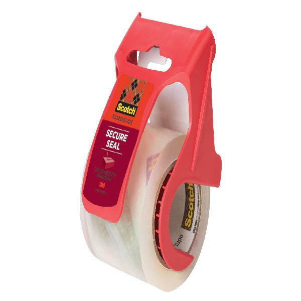 Packaging Tape with Dispenser, Ultra Clear, 14.5 Inch Length, 9.75 Inch Width