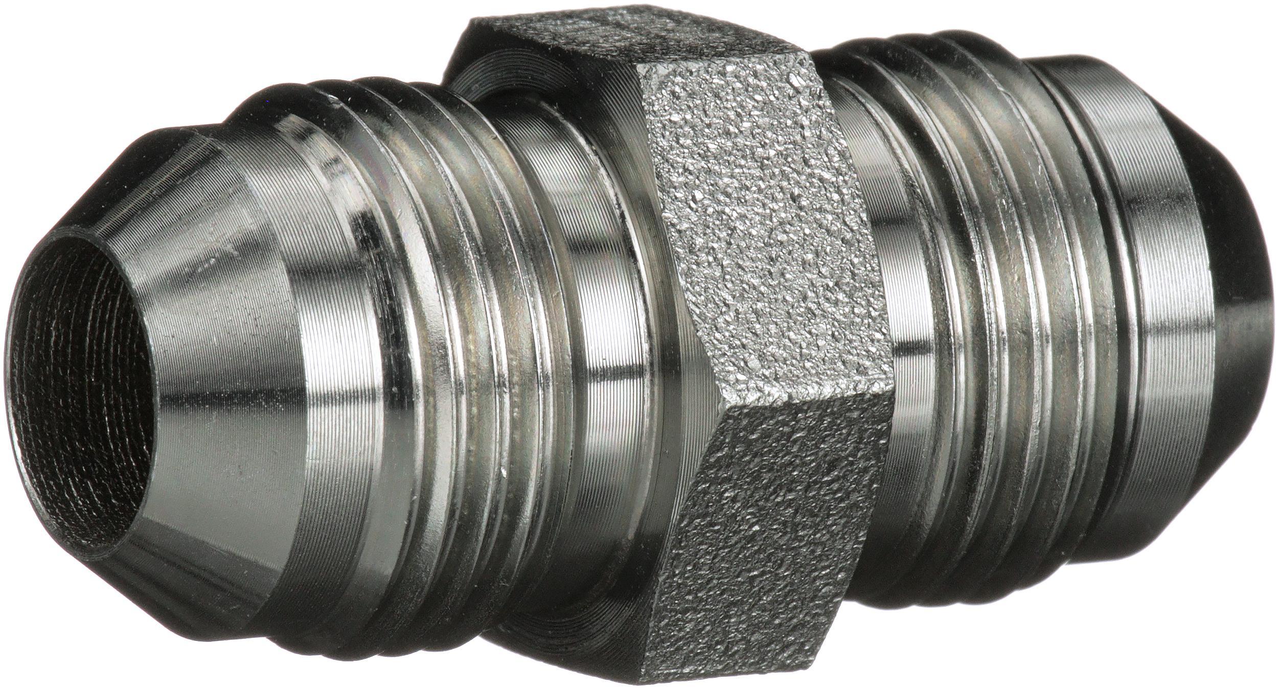 Hydraulic Adapter, Straight, Series: G60, 3/8-24 x 3/8-24 Nominal, Male JIC 37 °Flare x Male JIC 37 °Flare End Style, 6000 psi Pressure, Steel, Import