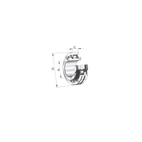 Spherical Roller Bearing, Cylindrical Bore, Series: 222SM, 70 mm Bore Dia, 140 mm Outside Dia, 62 mm W, Open Closure, 180000 N Dynamic/226000 N Static, Polyamide Cage, 2340 rpm Maximum, Uncoated