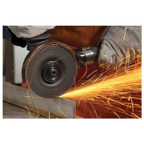 Cut and Grind Wheel, Type 27, Series: Advanced Series, 4 in Wheel Diameter, 1/8 in Wheel, 3/8 in Center Hole, Precision Shaped Ceramic Grain Abrasive, Wheel Type Number: Type 27, 15300 RPM Maximum, Resin Bond, Applicable Materials: All Metals, Mild Steel and Stainless Steel