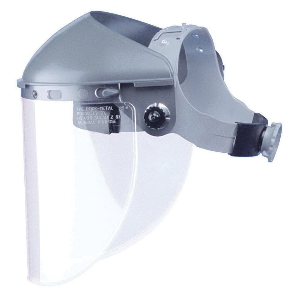 Faceshield Headgear, Gray, Noryl®, For Use With: Faceshield Visors, Ratchet Suspension Adjustment