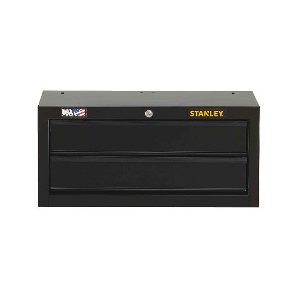 Tool Chest, Middle, Series: 100, 26 in Width, 12 in Depth, 11-1/2 in Height, 2 Drawers, 50 lb Capacity, Steel, Black