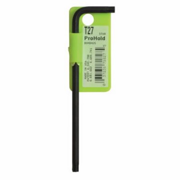 Torx Key, Star End, Series: ProHold®, T27 Tip, Long Arm, 4.2 Inch Arm Length, L-Handle Handle, Protanium® High Torque Steel Blade, Protanium® High Torque Steel, ProGuard™