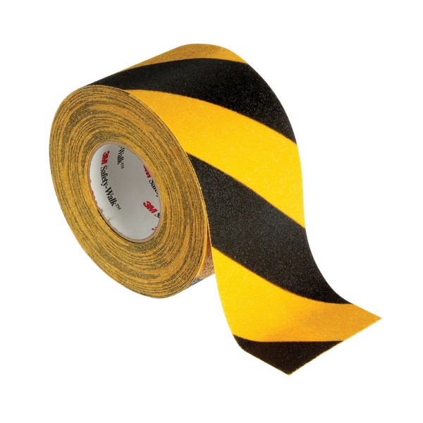 Slip-Resistant Tape, General Purpose Heavy Duty, Series: 613, 60 linear Foot Length, 6 Inch Width, Mineral/Plastic Film, Smooth Surface