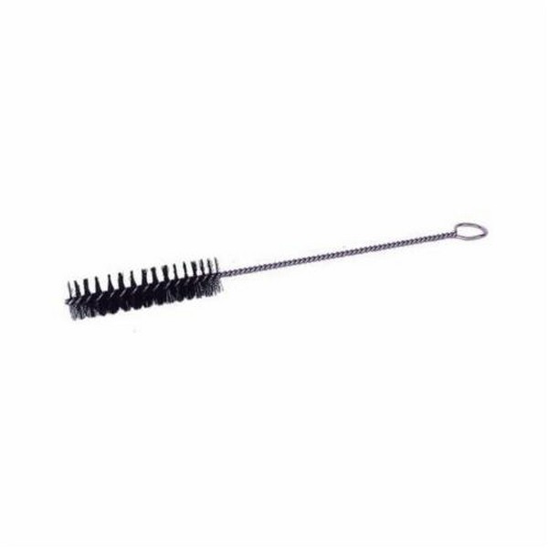 Maintenance Tube Brush, 2 in Brush Dia, 5 in Brush Length, 16-3/4 in Overall Length, Nylon Fill, 0.014 in Filament/Wire Diameter, 3/16 in Stem Dia, Single Spiral, Single Stem and Loop