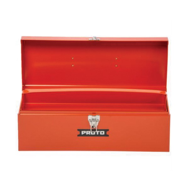 Tool Box, General Purpose Portable, 8 in D, 7 in Height, 931 cu-in, Side Handle, Steel, Powder Coated, Red