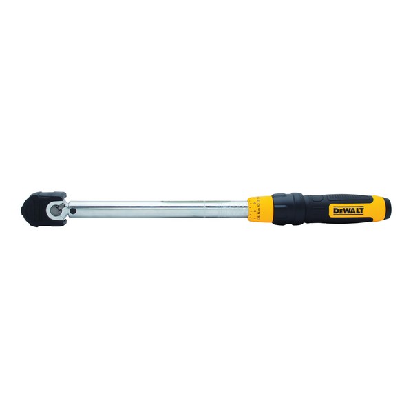 Micrometer Torque Wrench, 3/8 in Drive, 20 to 100 ft-lb Torque, 17-5/16 in Overall Length, Specifications Met: ASME Specified, Steel