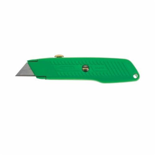Utility Knife, High Visibility, 2-7/16 in Blade Length, Retractable Blade, High Carbon Steel Blade, 3 Number of Blades Included, 7/8 in Thickness, Contoured/Diagonal Ribs Handle, 5-5/8 in L Handle, Zinc Handle, 3 in Overall Width