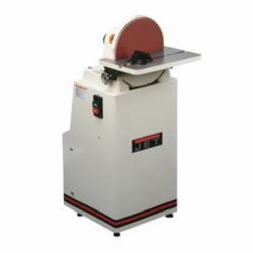 Disc Sander, Bare Tool/Kit: Bare Tool, 12 in Wheel Diameter, 1960 RPM Wheel Speed, 1-1/2 hp, 115/230 V, 20/10 A, 80 dB Idle/85 dB with Load Sound Level, 16 in L x 19 in W x 43 in H Dimensions