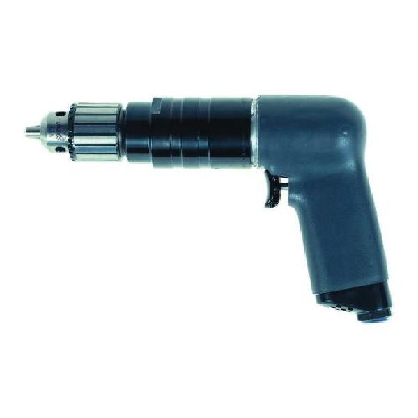 Air Drill, Industrial Duty, Tool/Kit: Bare Tool, Series: 7 Series, 3/8 in Chuck, Keyed Chuck, 1400 RPM, 3/4 HP, 25/4.2 cfm, 90 PSI Air, 1/4 in NPT Air Inlet, Trigger Throttle, 5/16 in Minimum Hose Size, Skinsulate Housing, Pistol Grip, 82 dBA, Revers