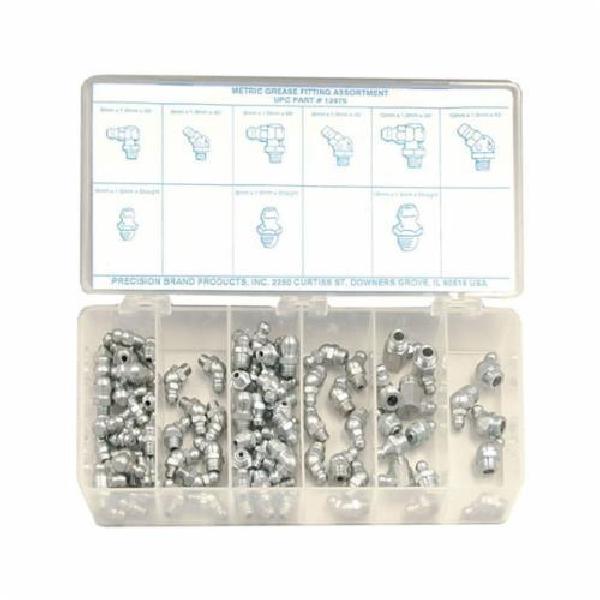 Grease Fitting Kit, Metric, 95 Pieces, For Use With: Toolroom or Toolbox, Steel