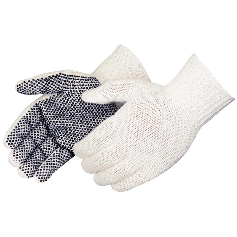Glove, Series: 4716SP, Work Glove, PVC Palm, White, Reversible Cut Style, Knit Wrist Cuff, Shirred Elastic Closure