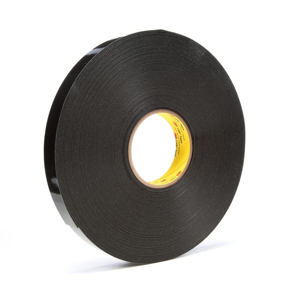 Double Sided Bonding Tape, High Strength, 36 yd Length, 1 Inch Width, 0.045 Inch Thickness , Black, General Purpose Acrylic Adhesive, Acrylic Foam Backing, 300 °F Maximum Operating, 200 °F Minimum Operating