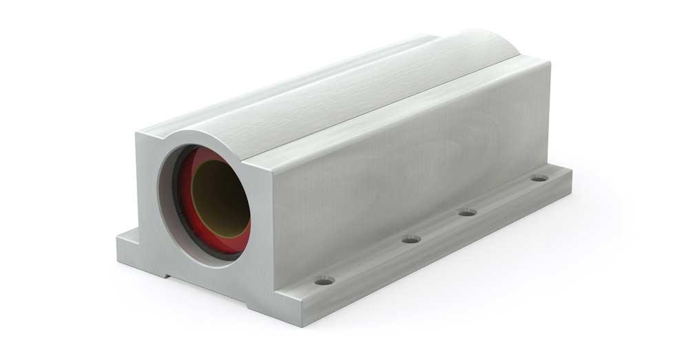 Pillow Block, Compensated Closed, Series: PW, 1/2 in Bore, 2.5 in Bolt Center-to-Center Length, 0.687 in Base to Bore Centerline, 3.5 in Overall Length, 2 in Overall Width, 1.25 in Overall Height, 3900 lb Load, -400 to 400 °F, Aluminum