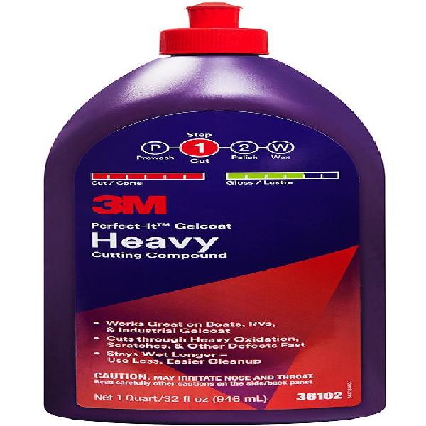 Gelcoat Heavy Cutting Compound, 1 qt Container