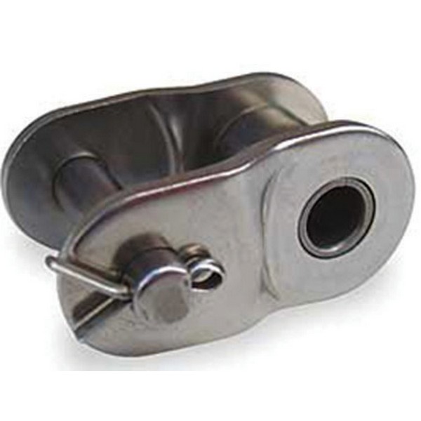 Offset Link, 1/2 Inch Pitch, 1-Strand, Chain Size 40, Riveted, Carbon Steel