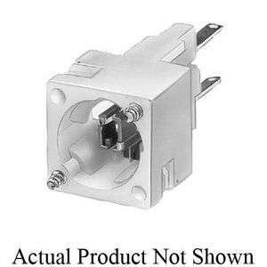 ContBlock and Lamp Holder, 1NC ContConfiguration, 10 A at 110 VAC/2.5 A at 110 VDC Contact, 5 to 60 VAC, IP20/IP40 Enclosure, Solder Pin Terminal, Clip-On Mounting, 18 mm W x 29 mm D x 19 mm H Dimensions