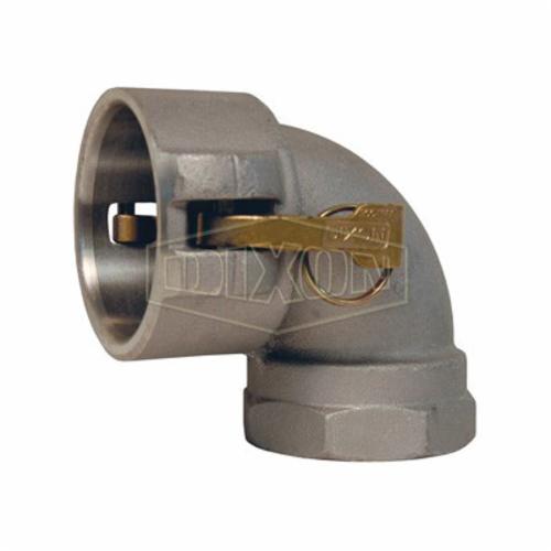 Cam and Groove Elbow, Type D, 90° Elbow, 3 Inch Nominal, Female Coupler x FNPT, 125 psi, Aluminum