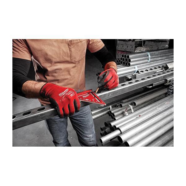 Trim Square, 4-1/2 in Size, Graduations: 1/8 in, Measuring System: Imperial, 4-3/4 in Width, Aluminum
