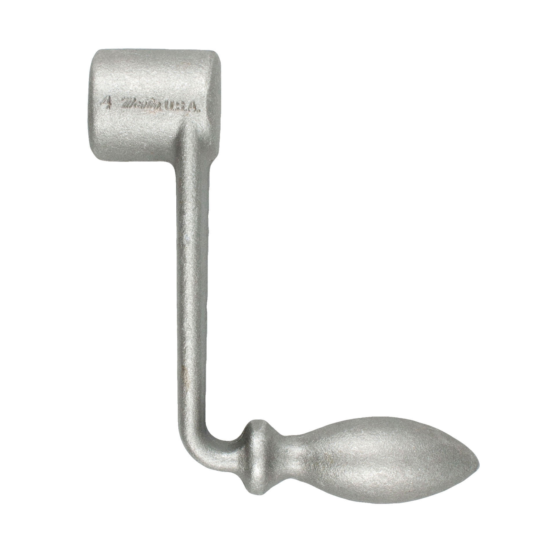 Crank Handle, Unfinished Pattern, 2-5/8 Inch Length, For Use With: Machine Tools, Specifications: 1-3/4 Inch Length Center Hub to Center Handle, 5/8 Inch Square Bore, 1 Inch Diameter x 1-1/4 Inch Height Hub, Carbon Steel, Natural Mill