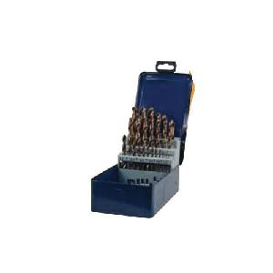Drill Bit Set, Metric System of Measurement, 1 mm Minimum Drill Bit Size, 13 mm Maximum Drill Bit Size, 135 deg Drill Point Angle, 25 Piece
