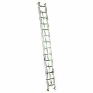 Extension Ladder, Commercial Medium Duty Multi-Section, Series: AE4200PG, 32 ft Overall Length, ANSI Code: Type II, 225 lb, Aluminum, 31 ft 3 in Maximum Working Length, 16 ft Section Length, 17-1/8 in Outside Shoe Base Width, I-Beam Rail, Swivel Safety Shoe