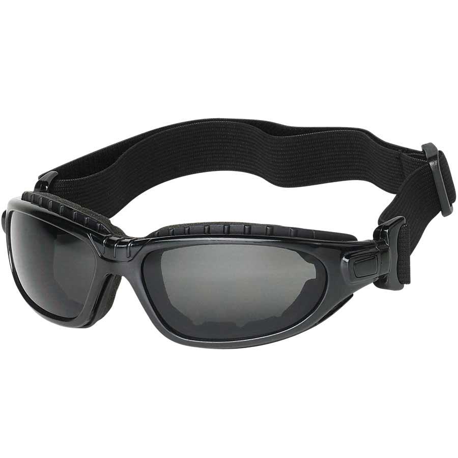 Protective Eye Wear, Safety, Series: 1770, 2-1/4 in H x 6 in W x 2-3/4 in L Size, Anti-Scratch Lens Coating, Gray Lens, Polycarbonate Lens, Yes UV Protection, Specifications Met: ANSI Z87.1-2020