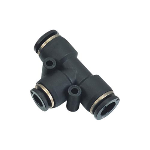 Reducing Union Tee, Fitting, 4 to 6 mm Nominal, Push-to-Connect End Style, 38.6 mm Length, 0 to 150 psi Pressure, 32 to 140 °F, Polybutylene Terephthalate