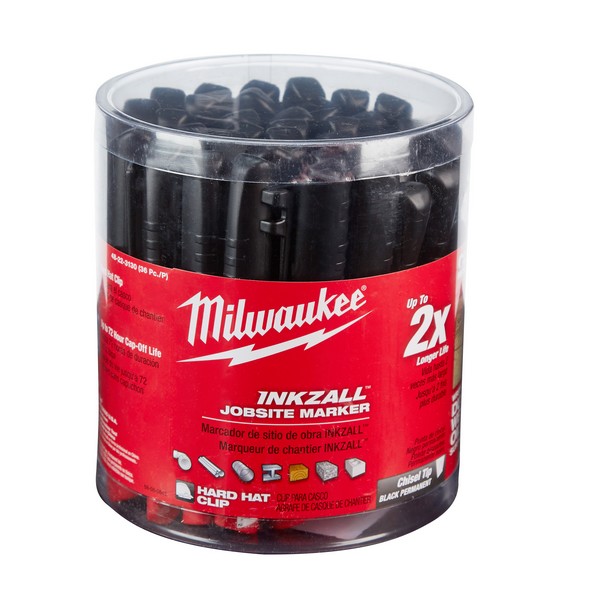 Point Marker, Chisel Tip, 5-1/2 in Tip, Plastic, Black Ink/Red, 7.13 in L Dimensions