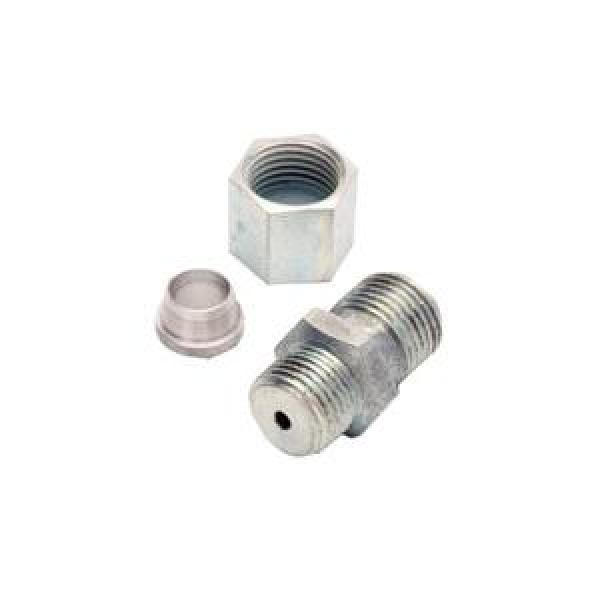 Condensing Fitting, 1/4 in Tube x 1/8 in Male PTF SAE Special Short, 1-5/64 in Overall Length, 1/2 in Hex, Bright Zinc Plated, Brass