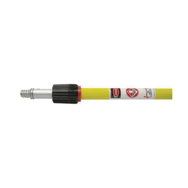 Telescoping Handle, Threaded Tip, 7/8 in Dia, 6 to 12 ft Length, Metal